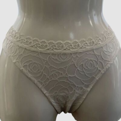 $70 Epure Lise Charmel Women White Dentelle Etoile Lace Thong Panties Size S