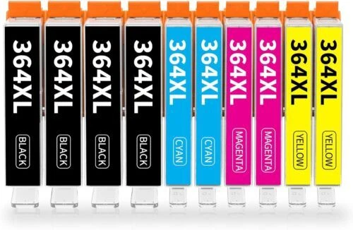 10 wkładów do drukarek do HP 364 XL Deskjet 3520 3522 Officejet 4620 4622 z chipem