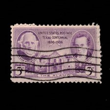 United States, Scott 776, Sam Houston, Stephan Austin, The Alamo, 1936, used