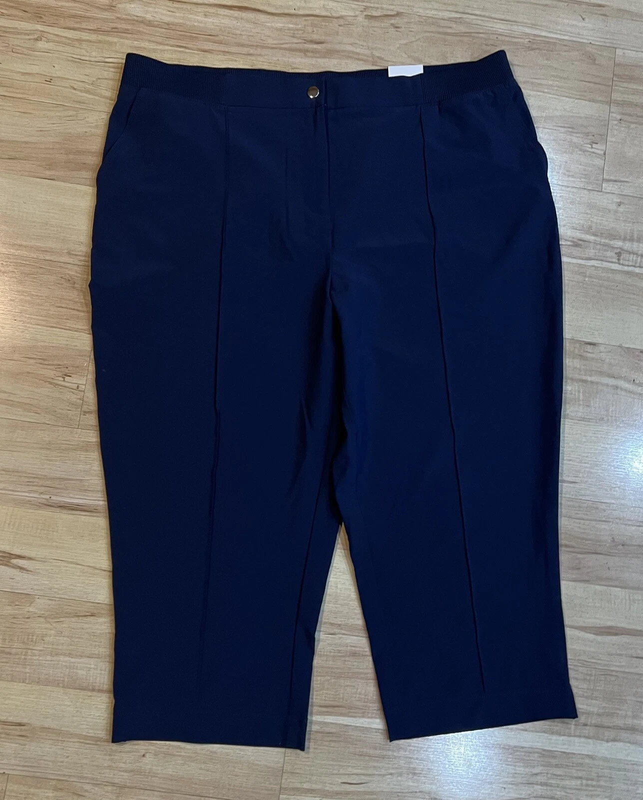 New Women’s Weekends by Chico's Balance Kara Capri Blue Crop Pants Plus Size 3