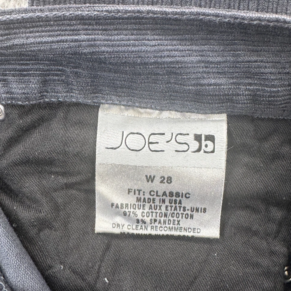 Pantalones de mezclilla Joe's para hombre 28x30 pana calce clásico negros pierna recta Foto 4 de 4