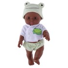 30cm lebensechte Vinyl Babypuppe afrikanische Neugeborene Babypuppe