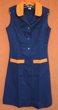 NEW Vintage 80s Sleeveless Jacket Womens Small Work Chore Vest Mantel Blue UK10
