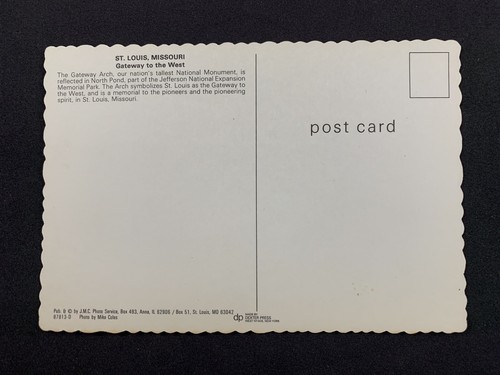 Vintage St. Louis, Missouri Gateway to the West Arch Postcard - Picture 2 of 2