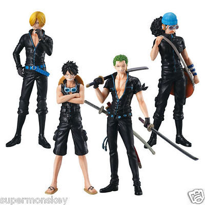 BANDAI SUPER ONE PIECE STYLING FILM GOLD 1 FIGURE SET  LUFFY,SANJI,ZORO,USOPP