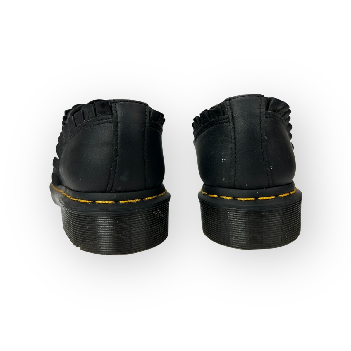 DR MARTENS Black 1461 Frill Ruffle Leather Oxfords Shoes DR MARTENS Black 1461 Frill Ruffle Leather Oxfords Shoes