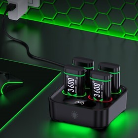 4*3600 mWh Battery Pack for Xbox Series X|S/Xbox One X|S with Xbox One Charger