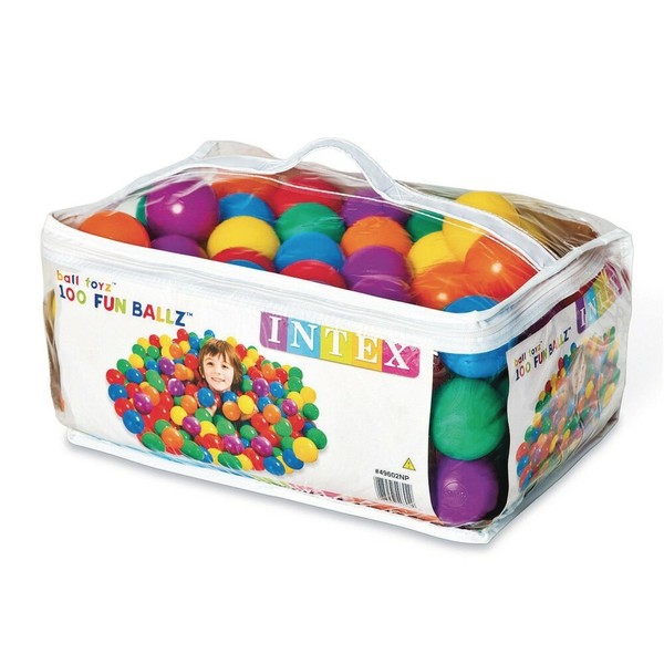 "Intex Small Fun Ballz 100 MultiColored 2 1/2 Plastic Balls, for