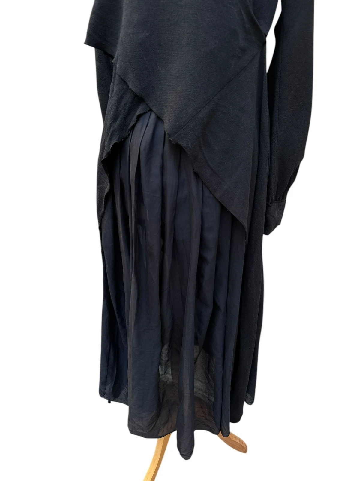 Raro abito Celine by Phoebe Philo nero blu navy seta fusion taglia 40 taglia M