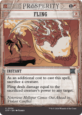 x4 Fling OTP Breaking News MTG 24 UNCOMMON M/NM 4x