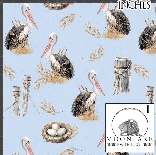 Pelican Watercolor Grasses 100% Quality Light Cotton Poplin Fabric *exclusive* - Picture 4 of 6