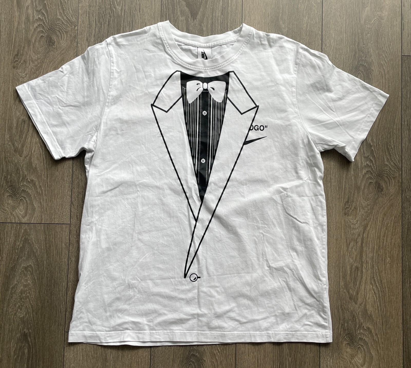 OFF WHITE X NIKE Nike x OFF WHITE NRG A6 T shirt smoking uomo bianca taglia XL