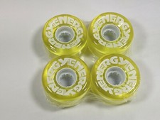 RADAR ENERGY 62 Quad Skate WHEELS 4PK Clear Yellow 78a Outdoor For Moxi Impala
