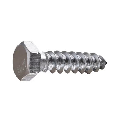 1/4 In. X 1 In. Hex Zinc Plated Lag Screw (100-Pack)