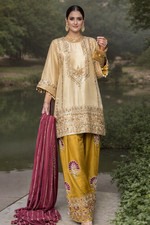 Heavy Natural Silk Launching Designer Kurta Palazzo With For Party Wear Dupatta