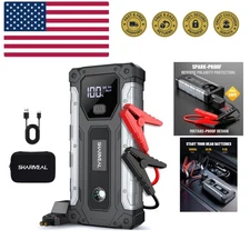 Compact 5000A Jump Starter & Power Bank for Gas/Diesel Vehicles - LED Included
