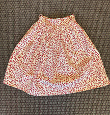 Vintage 40s 50s Novelty Print Circle Skirt Hearts Valentine's Day Red White XXS