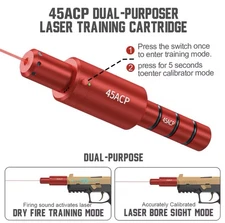 45 ACP Magnetic Laser Training Bullet – Dry Fire Trainer & Bore Sight