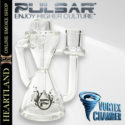 #ad #ad Pulsar Bong Ash Catcher High Quality Glass RECYCLER VORTEX Perc 14mm 90 deg $54.99
