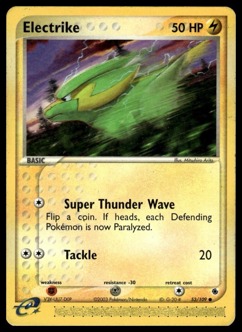 Electrike 53/109 2003 Pokemon Ruby & Sapphire Set TCG