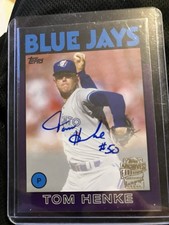 2020 Topps Archives - Fan Favorites Auto Tom Henke #FFA-THE Purple /150 (AU)