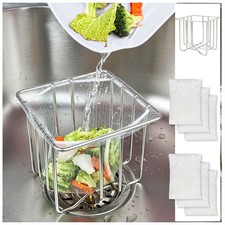 Kitchen Sink Strainer with Sink Basket Holder and 300 Strainer Net Bags,Food ...