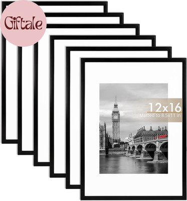 Diamond Art Frames 12X16 Picture Frame Set of 6 with Shatter Resistant Plastic C