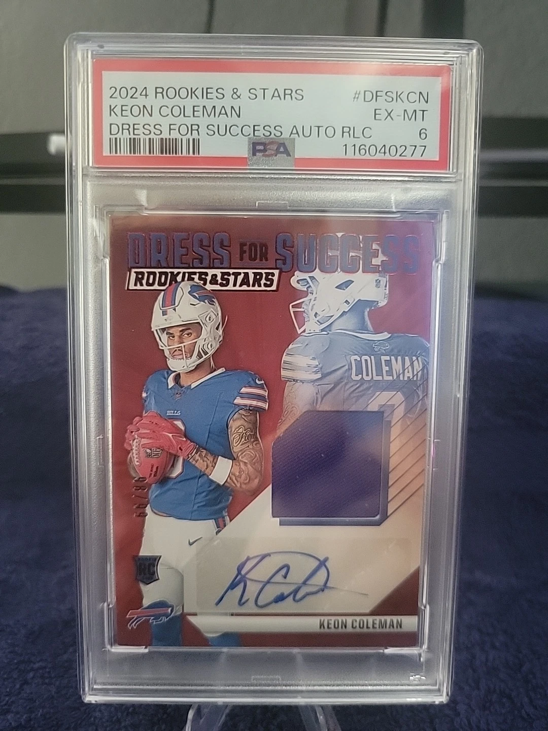Keon Coleman Panini Rookies & Stars Dress for Success Autograph Relics #DFSKCN Base