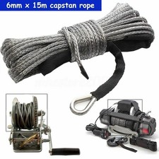 14x50 10000lbs Synthetic Winch Rope Line Recovery Cable Atv Utv 4wd Sheath
