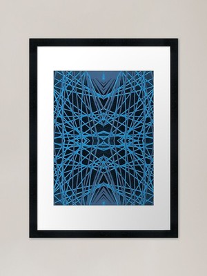 Pendel Chaos ''Blue Diamond'' Rahmen gerahmt Wandbild Poster Leinwanddruck Bild