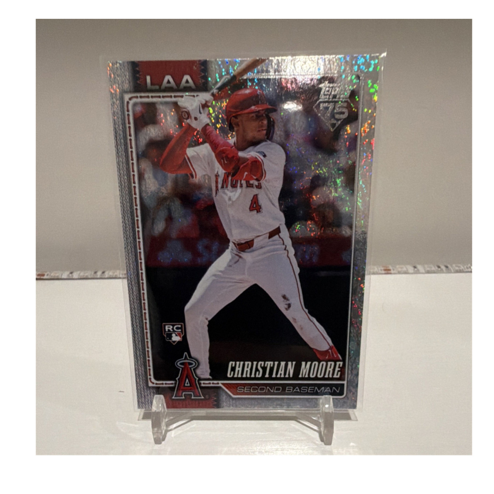 Topps 2026 Series 1 Christian Moore RC #147 Los Angeles Angels sand glitter
