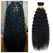 Wet and Wavy Human Braiding Hair Super Wave Bulk Human Hair for Braiding No Weft