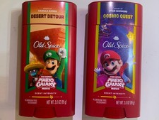 Old Spice Deodorants Super Mario & Luigi Galaxy Star Showers Cosmic Quest 🔥🔥
