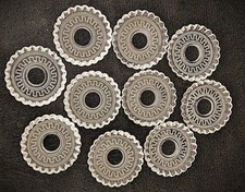 10 Antique Chandelier Lamp Part Crystal French Cup Bobeches