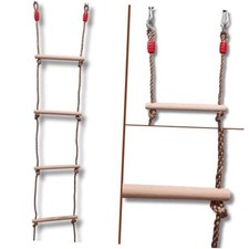 Swing Set Rope Ladder for Kids and Adults 10 ft 3m - Treehouse 3 Meters