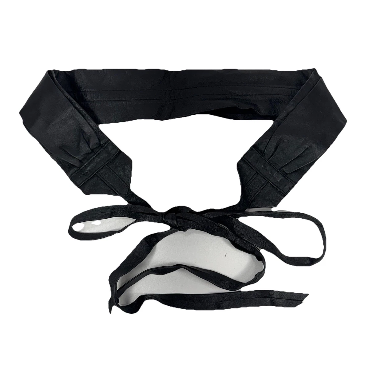 G.I.L.I. Classic Black Leather Reversible wrap belt, Brand New. GILI Patterns Leather Reversible Belt Size M/L Option colors  main image 3