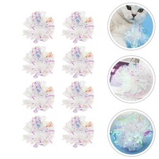8pcs Cat Crinkle Ball Sound Ball Toy Lightweight Crinkle Toy Random Color 