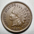 1864  BRONZE  INDIAN CENT   AU/UNC   BETTER DATE  #2079