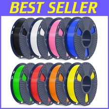 High Speed PLA Filament Pack, 8 Rolls, 1.75mm, 2kg