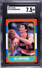 1986-87 FLEER KIKI VANDEWEGHE #117 SGC 7.5 PORTLAND TRAILBLAZERS RC SET BREAK