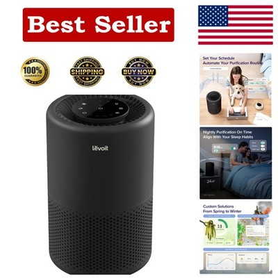 Effortless Air Quality Control - Smart Air Purifier for Bedrooms, Large Coverage