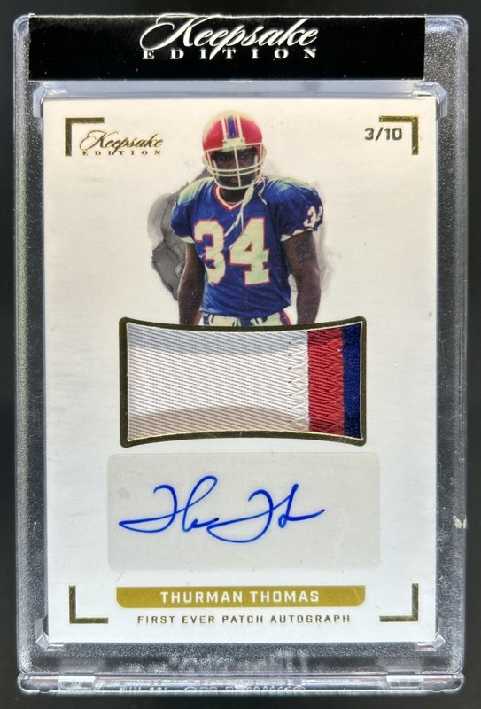2022 Keepsake Thurman Thomas Patch Auto Autograph #/10 Bills