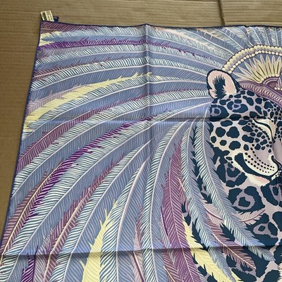 New Hermes scarf silk Carre 90 Jaguar Quetzal | eBay
