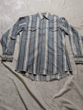 Wrangler Vintage 90s Pearl Snap Stripe Western Shirt Medium