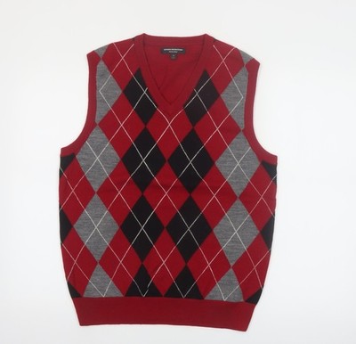 Rote Weste Pullover Herren UK Größe M Express Design Studio