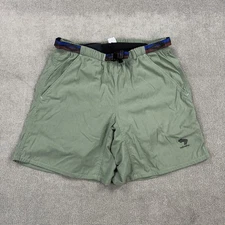 Bellwether Padded Biker Shorts Mens Large Belted Pull-on Pockets Olive Green