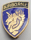 WWII 13th Airborne Division DI Unit Crest Pin PATCH TYPE IN GREAT SHAPE — photo 1