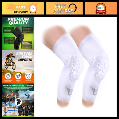 Pro Compression Padded Knee Sleeves - Youth & Adult Sports Knee Pads for Basketb