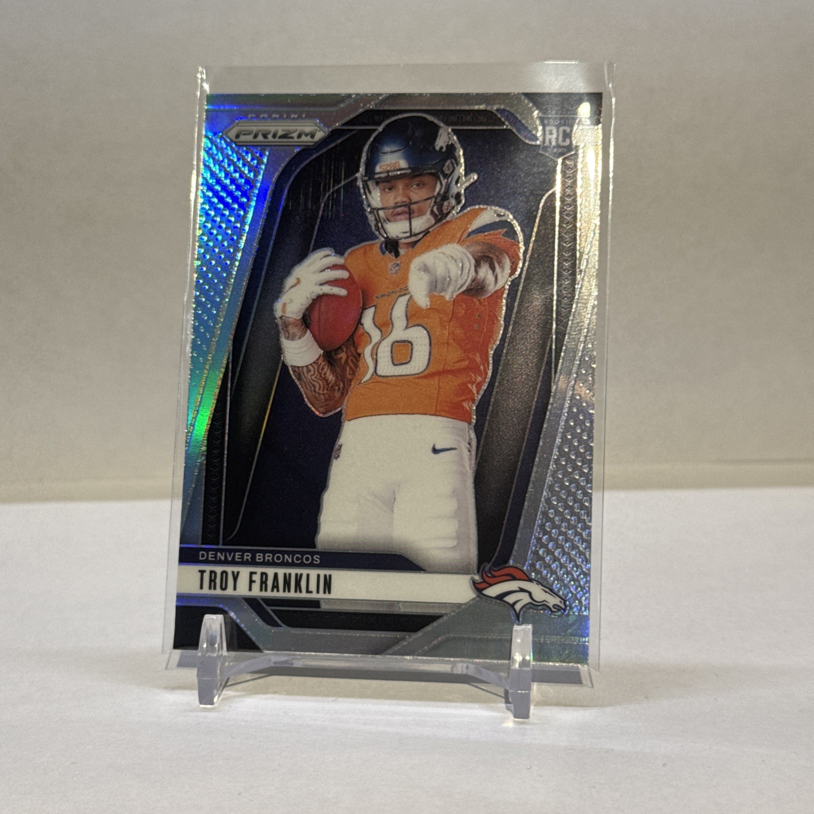 2024 Panini Prizm Troy Franklin Variation Silver Prizm RC Rookie #39 Broncos 