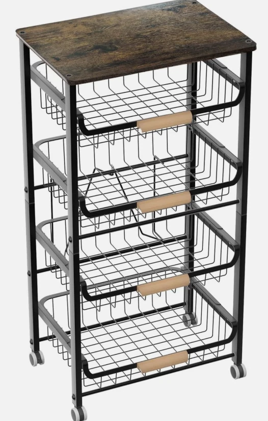 5-Layer Fruit Basket Kitchen Food Storage Organizer and Storage Rack
